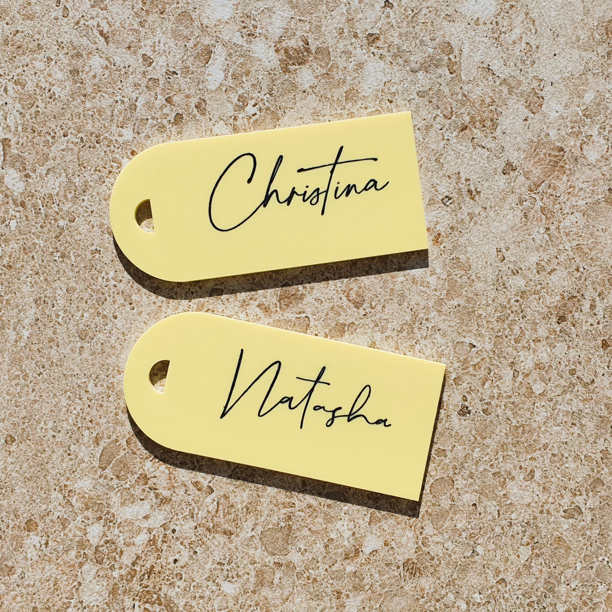 Luggage Tag Name Placements