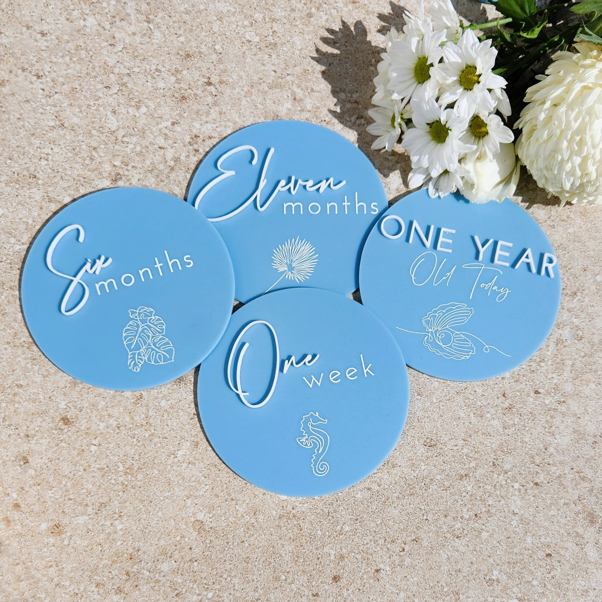 Baby Milestone Plaques Full Set