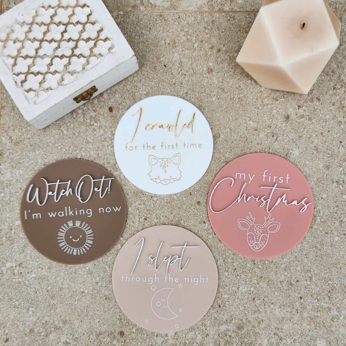 Baby Milestone Plaques Full Set