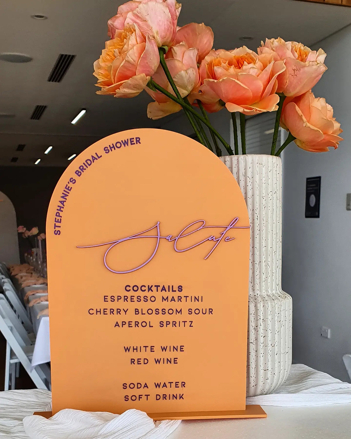 Acrylic Bar Menu