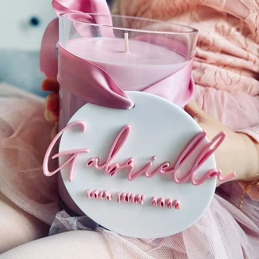 Baptism Candle Disc Tag