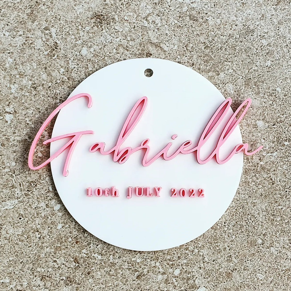 Baptism Candle Disc Tag
