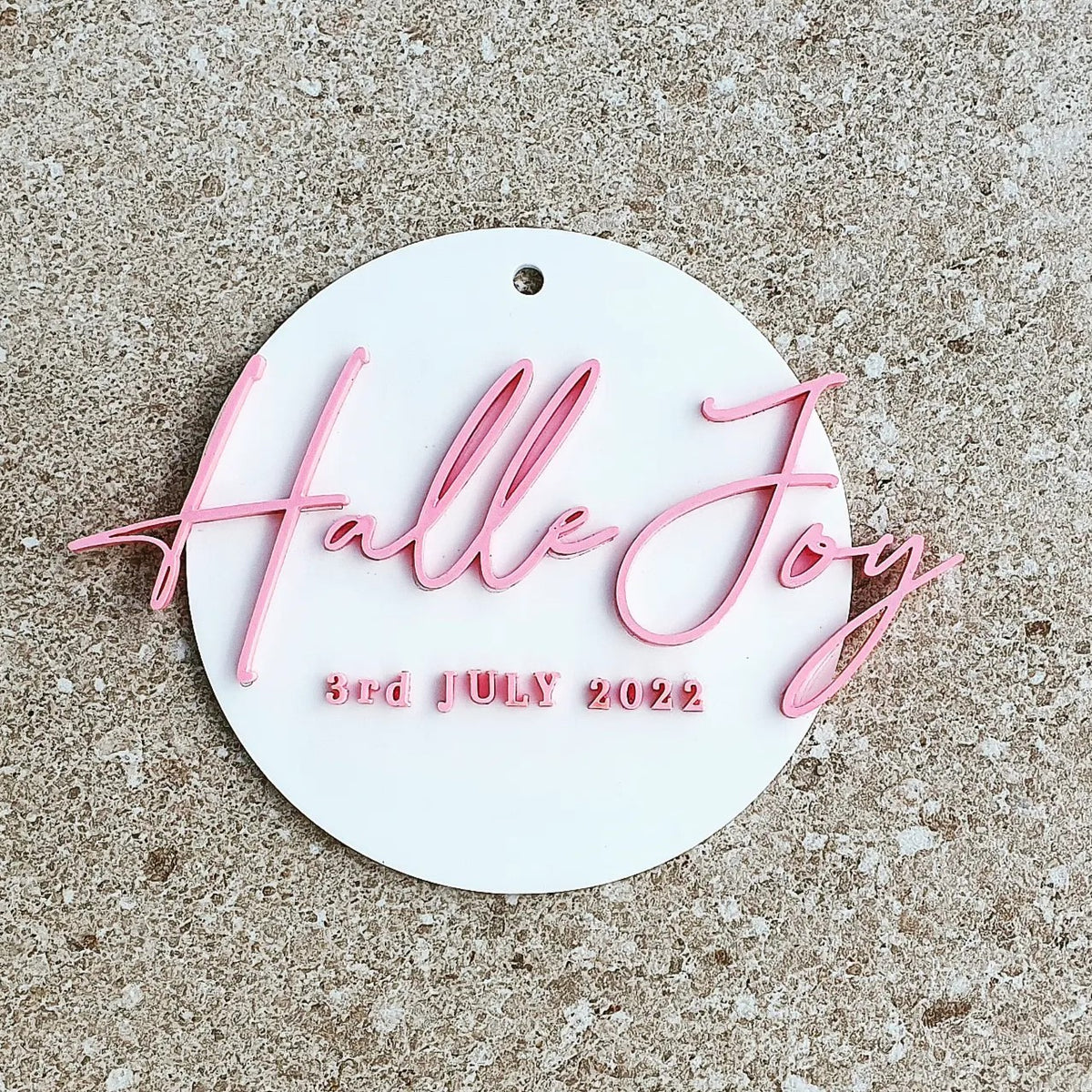 Baptism Candle Disc Tag